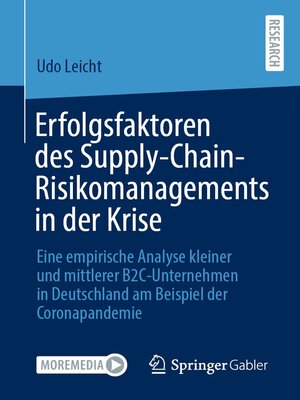 cover image of Erfolgsfaktoren des Supply-Chain-Risikomanagements in der Krise